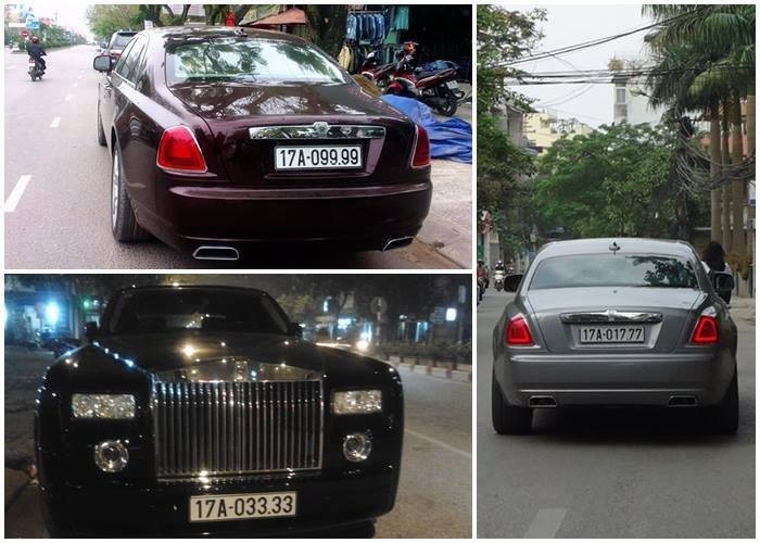 Ngoài Roll-Royce Phantom biển tứ quý 3, các đại gia Thái Bình còn có sở hữu 2 chiếc Roll-Royce Ghost biển đẹp không kém.